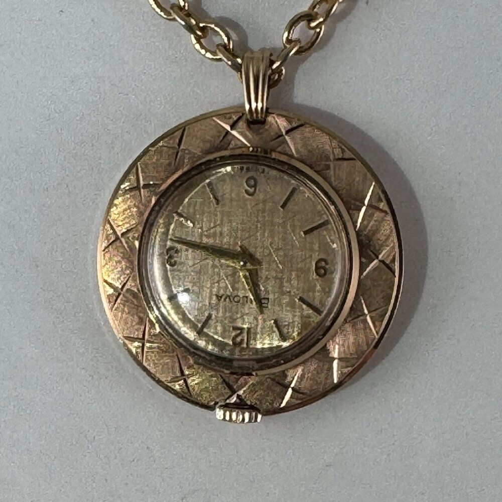 Vintage Bulova Pendant Necklace Mechanical Watch